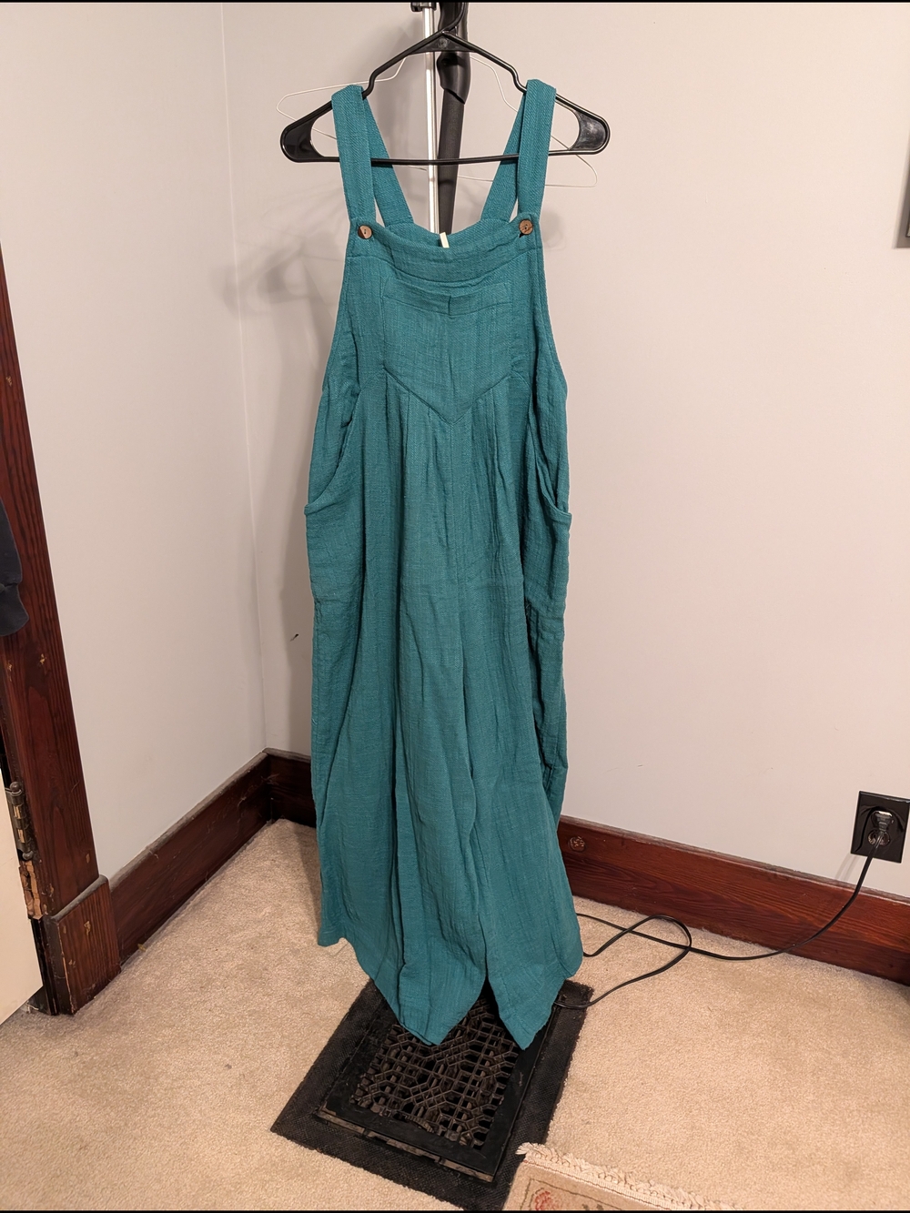 Free People Emerald Green Wide Leg Jumpsuit